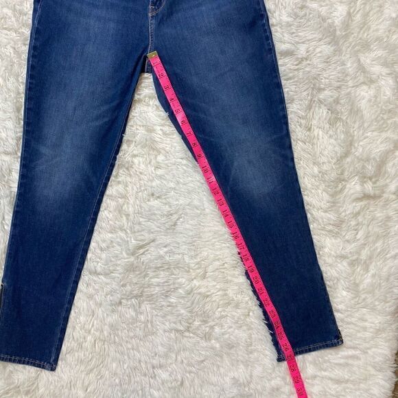 Levis 721 High Rise Skinny Jeans Size 32 Ankle Zipper 27" Inseam Cotton Stretchy - Picture 8 of 10